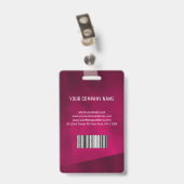 Bourgogne Foto Bedrijfs ID Badge (Achterkant met clip)
