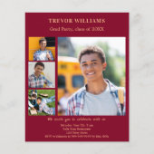 Bourgogne foto Graduation Party uitnodiging (Voorkant)