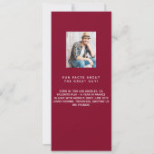 Bourgogne foto leuke feiten verjaardagsmenu kaart (Achterkant)