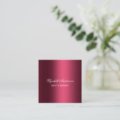 Bourgogne foto qr codenaam premium vierkante visitekaartje (Staand voorkant)