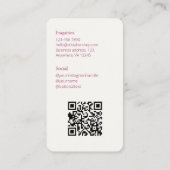 Bourgogne Foto Sociale QR Code Visitekaartje (Achterkant)