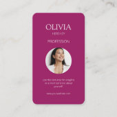 Bourgogne Foto Sociale QR Code Visitekaartje (Voorkant)