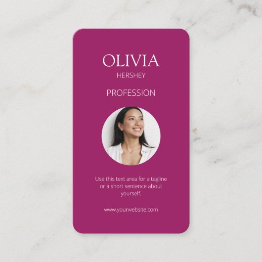 Bourgogne Foto Sociale QR Code Visitekaartje (Voorkant)