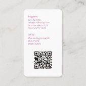 Bourgogne Foto Sociale QR Code Visitekaartje (Achterkant)