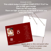 Bourgogne Foto Trouwmenu Tafel Geen Trifold