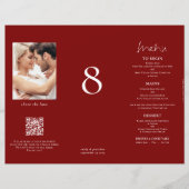 Bourgogne Foto Trouwmenu Tafel Geen Trifold (Voorkant)