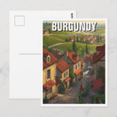 Bourgogne Frankrijk Reizen Briefkaart (Voorkant / Achterkant)