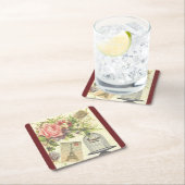 Bourgogne Frans thema Vintage Parijs Onderzetters (Insitu)