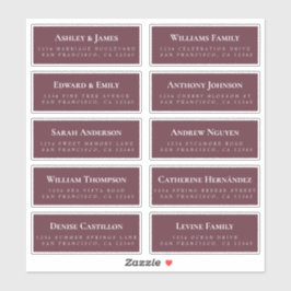 Bourgogne Gast Adresetiketten BESTELLEN 6" of 8"! Sticker