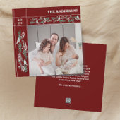 Bourgogne gebladerte Garland Fotobericht Feestdagenkaart