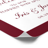 Bourgogne gebrande Sinaasappel Bloemenboog Huwelij Poster (Hoek)