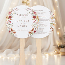 Bourgogne gedroogde bloem krans val bruiloft progr handwaaier