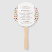 Bourgogne gedroogde bloem krans val bruiloft progr handwaaier (Achterkant)