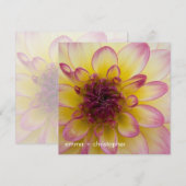 Bourgogne, geel en Witte Dahlia Save The Date (Voorkant / Achterkant)