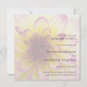 Bourgogne, geel en Witte Dahlia Save The Date (Achterkant)