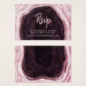 Bourgogne Geode Agate Website RSVP Plaats Kaarten Visitekaartje (Voorkant /achterkant)