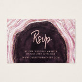 Bourgogne Geode Agate Website RSVP Plaats Kaarten Visitekaartje (Voorkant)