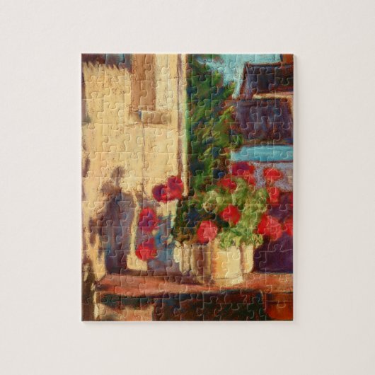 Bourgogne Geraniums puzzel (Verticaal)