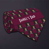 Bourgogne geruite foto stropdas