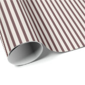Bourgogne Gestreept Elegant Wrapping Papier (Rol Hoek)