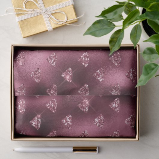 Bourgogne Glam Folie Diamond Tissuepapier (Geschenk)