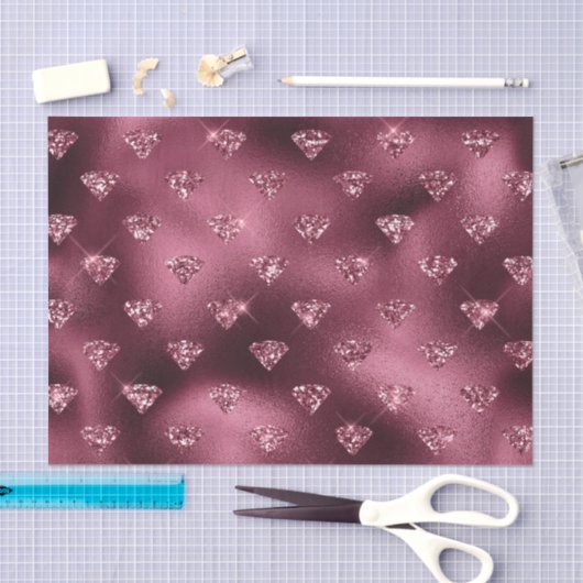 Bourgogne Glam Folie Diamond Tissuepapier (Craft)