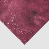 Bourgogne Glam Folie Glitter Damask Tissuepapier (Detail)