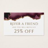 Bourgogne glitter Agate Reference Kaart (Voorkant)