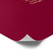 Bourgogne & Gold 17-tafel weddenschappen Poster (Hoek)