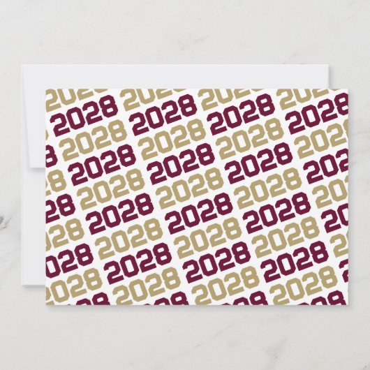 Bourgogne & Gold 3 Foto Afstuderen Uitnodiging (Achterkant)