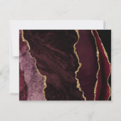 Bourgogne Gold Agaat Maaltijden Dark Wedding RSVP (Achterkant)