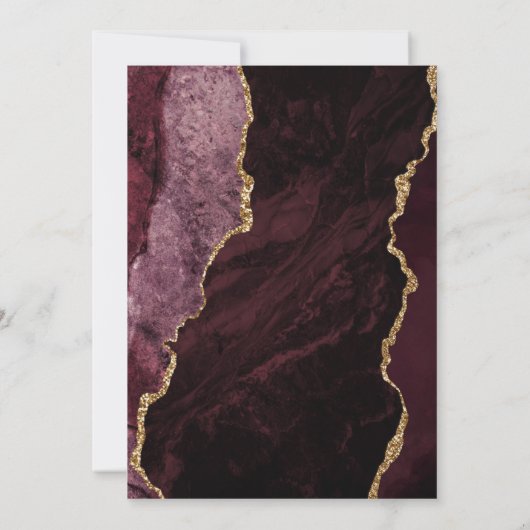 Bourgogne Gold Agaat Peach Save the Date Aankondiging (Achterkant)