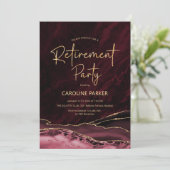 Bourgogne Gold Agaat Pensioen Partij Kaart (Staand voorkant)