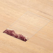 Bourgogne Gold Agate 50e Vijftig Verjaardagsfeest Acryl Uitnodigingen (Laagn)