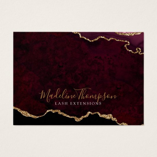 Bourgogne Gold Agate Zakelijk Cadeaubon Visitekaartje (Voorkant)