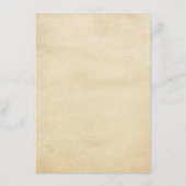 Bourgogne Gold Alice in Wonderland Wedding Details Informatiekaartje (Achterkant)