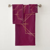 Bourgogne & Gold Bad Handdoek (Insitu)