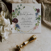 Bourgogne Gold Bridal Luncheon Vrijgezellenfeest Kaart