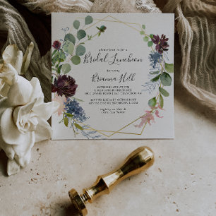 Bourgogne Gold Bridal Luncheon Vrijgezellenfeest Kaart