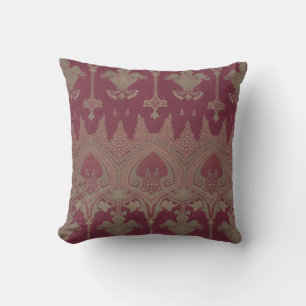 Bourgogne Gold Damask Pattern Kussen