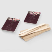 Bourgogne Gold - Elegant Floral Luxe bruiloft PROG Handwaaier (Niet-gemonteerd)