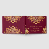 Bourgogne Gold Elegant Wedding Guest Book Gastenboek (Volledig)