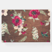 Bourgogne & Gold | Floral Herfst Rustic Wedding Gastenboek (Achterkant)