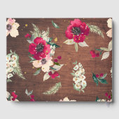 Bourgogne & Gold | Floral Herfst Rustic Wedding Gastenboek (Achterkant)