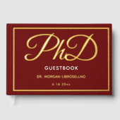 Bourgogne Gold Foil PhD Afstuderen Gastenboek (Voorkant)