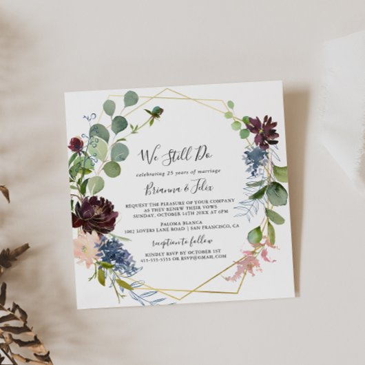 Bourgogne Gold Geometric We doen nog steeds geloft Kaart