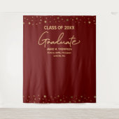 Bourgogne Gold Klasse van achtergrond aangepaste a Wandkleed (Voorkant)