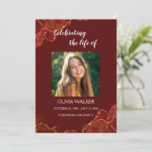 Bourgogne & Gold Order of Service Programma Programmakaart (Staand voorkant)