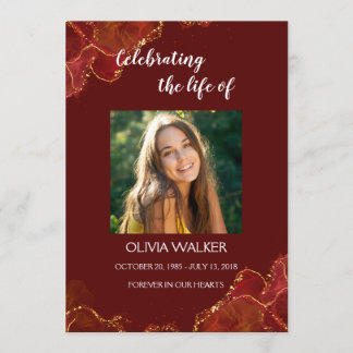 Bourgogne & Gold Order of Service Programma Programmakaart