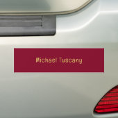 Bourgogne Gold Professional Trendy Minimalistische Bumpersticker (Op auto)